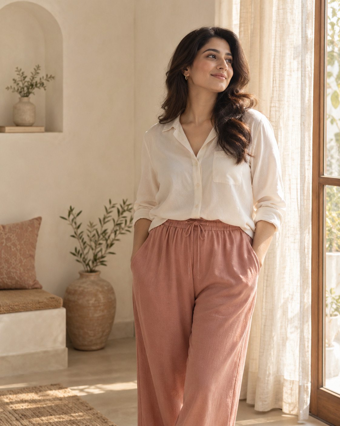 Woman in soft everyday essentials — comfort looks good on you