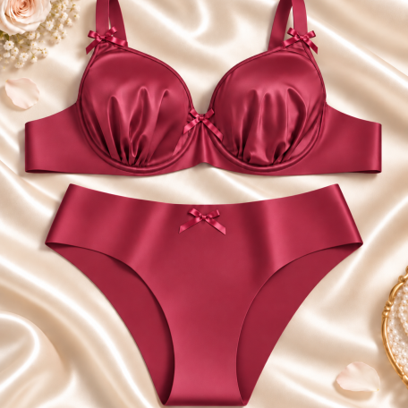 RBF SilkenGrace Satin Bra & Brief Set