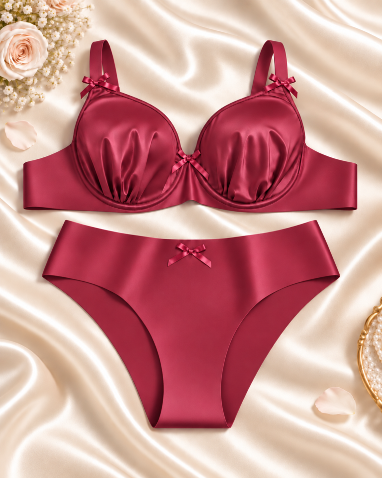 RBF SilkenGrace Satin Bra & Brief Set